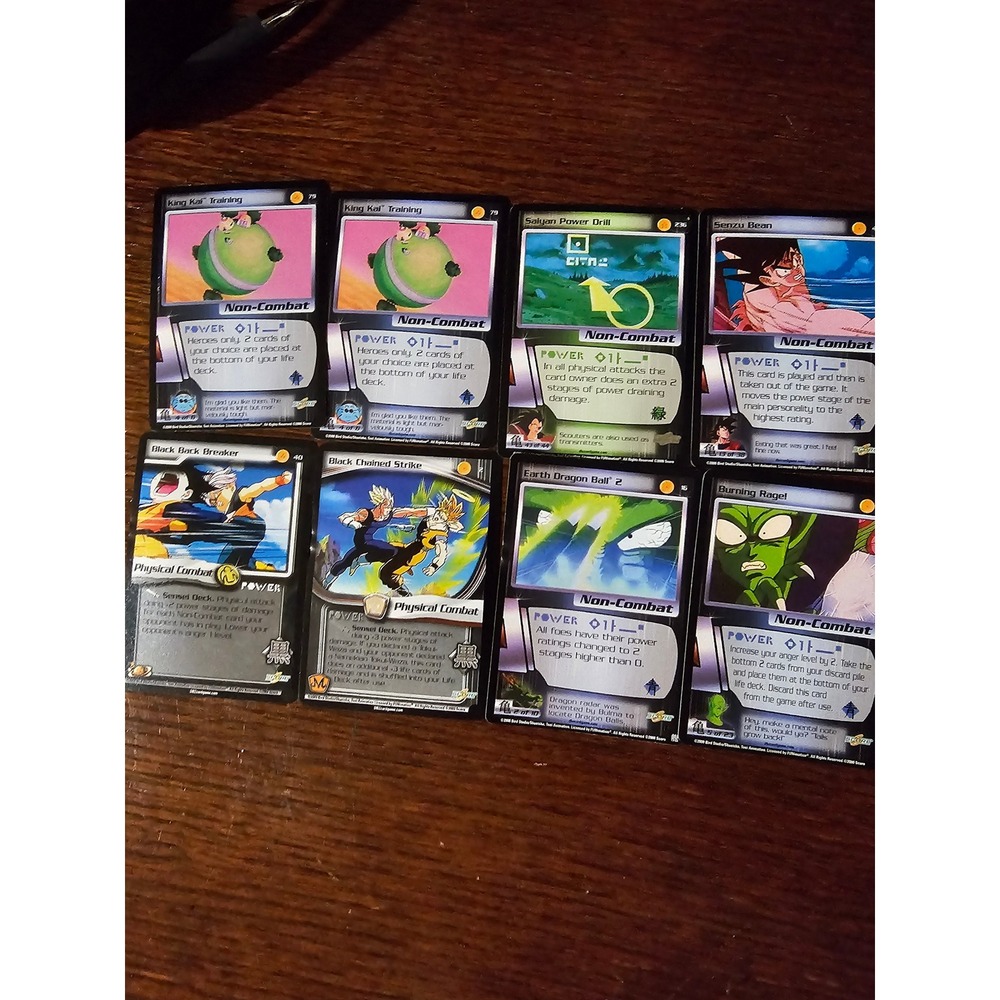 Dragon Ball Z CCG Cards Lot King Kai Salzan Power Drill Senzu Earth Dragon Ball